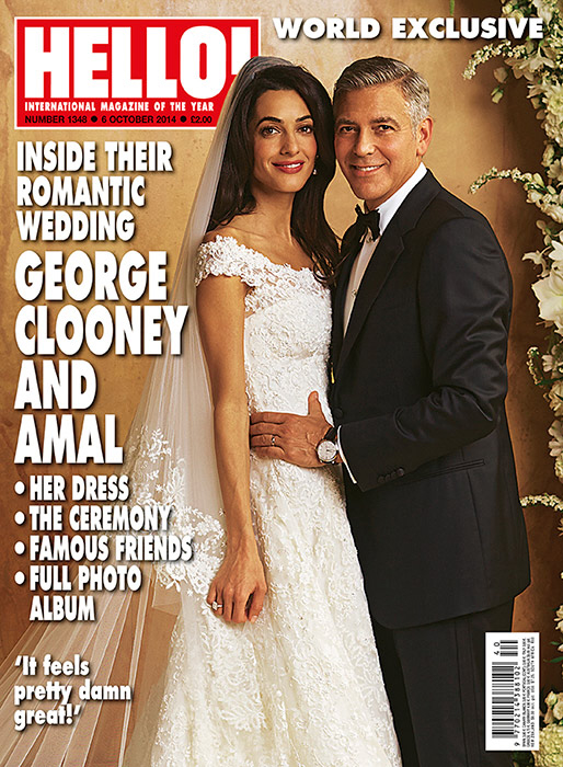 Свадебные фотографии Амала Аламуддина и Джорджа Клуни на обложке People, Hello Mags